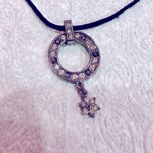 Circle Crystal Pendant with hanging star